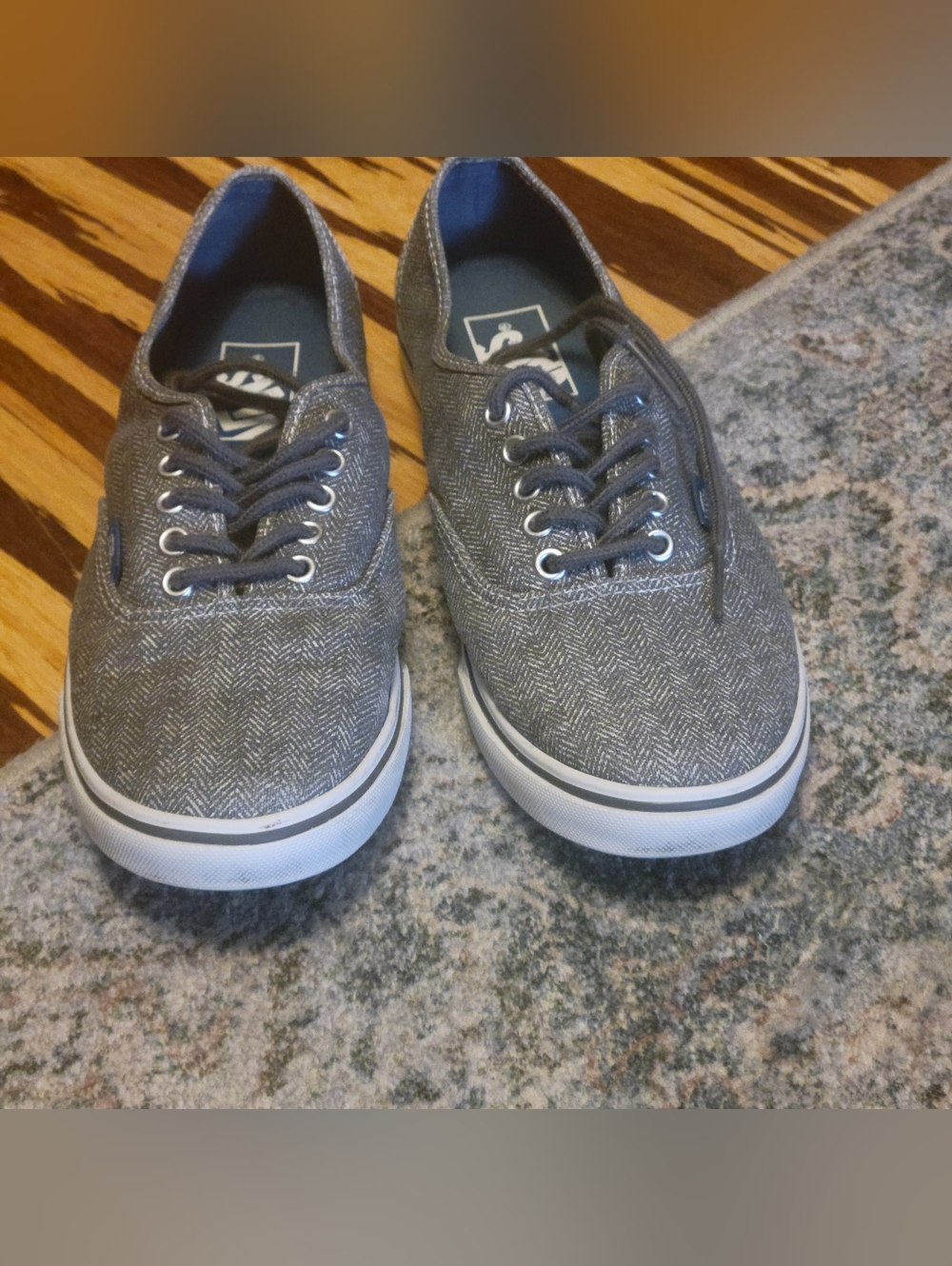 Vans Authentic Low Pro Herringbone Gray - Women’s 8 / Men’s 6.5